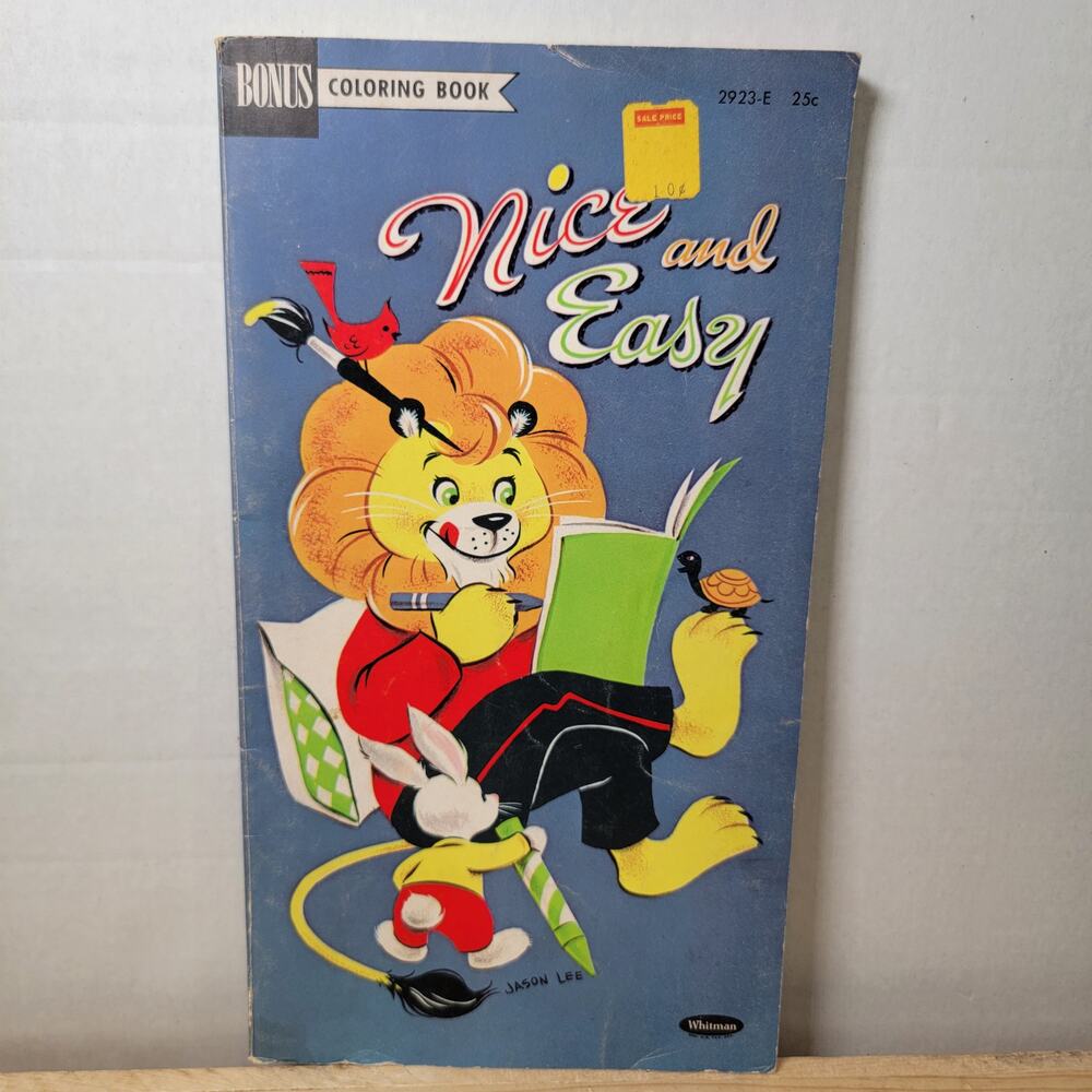 VINTAGE COLORING BOOK Nice And Easy by Jason Lee (c 1965)